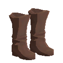 Leather Heeled Boots - Reddish Brown