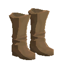 Leather Heeled Boots - Orange