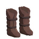 Strapped Leather Boots - Reddish Brown