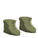 Simple Burlap Shoes - Green