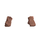 Fingerless Cloth Gloves - Reddish Brown