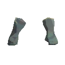 Fingerless Long Cloth Gloves - Green