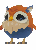 Pet Owl Blue and Orange