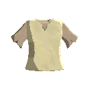 Short Sleeved Burlap Shirt - Light Yellow