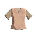 Short Sleeved Burlap Shirt - Light Orange