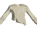 Ragged Long Sleeve Burlap Shirt - Beige