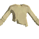 Ragged Long Sleeve Burlap Shirt - Yellow