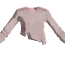 Ragged Long Sleeve Burlap Shirt - Light Pink