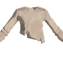 Ragged Long Sleeve Burlap Shirt - Light Orange