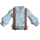 Shirt and Suspenders - Light Blue
