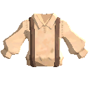 Shirt and Suspenders - Light Orange