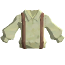 Shirt and Suspenders - Light Green