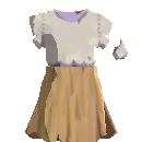 Tropical Shirt and Skirt - Light Purple