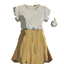 Tropical Shirt and Skirt - Beige